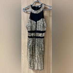 Guess sequin dress. Like new. Color gold and black